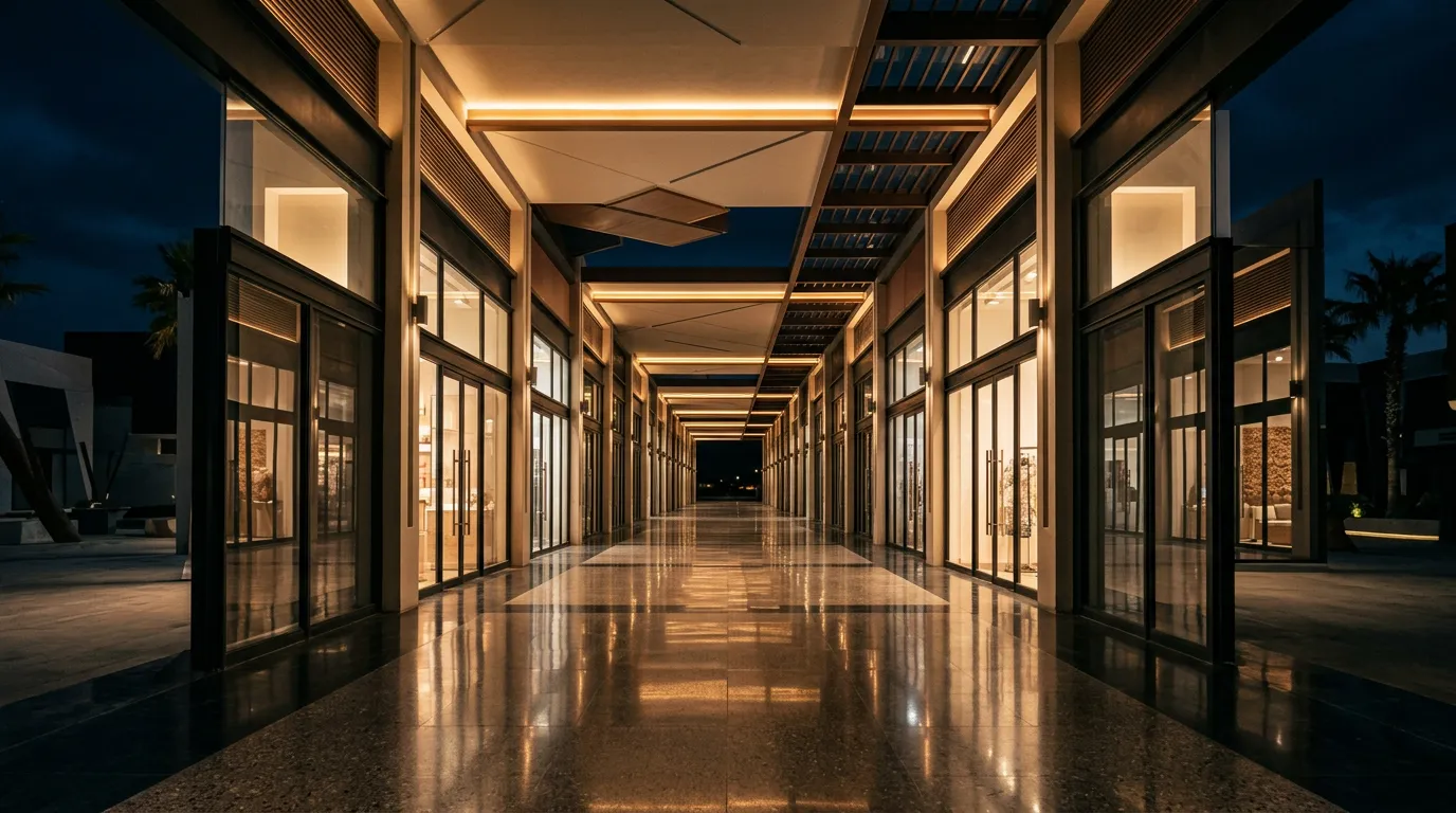 Interior de plaza comercial